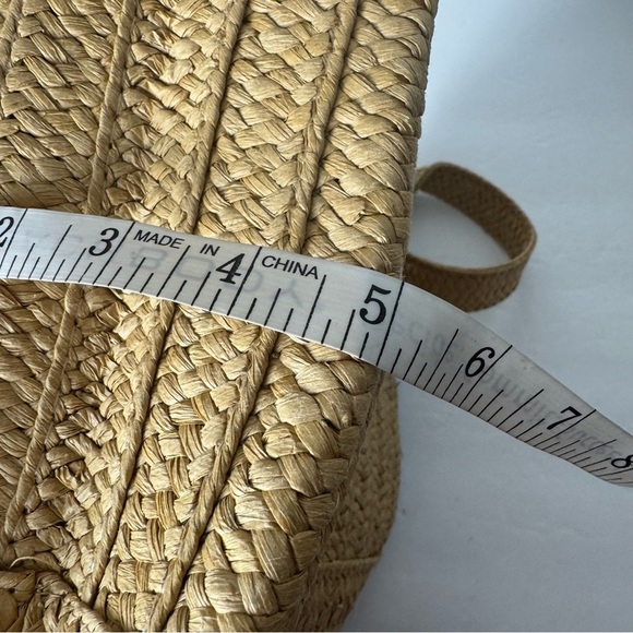 Draper James NEW Everday Straw Bag Blue Floral Scarf Beachy Summer Resort Casual - Picture 12 of 13